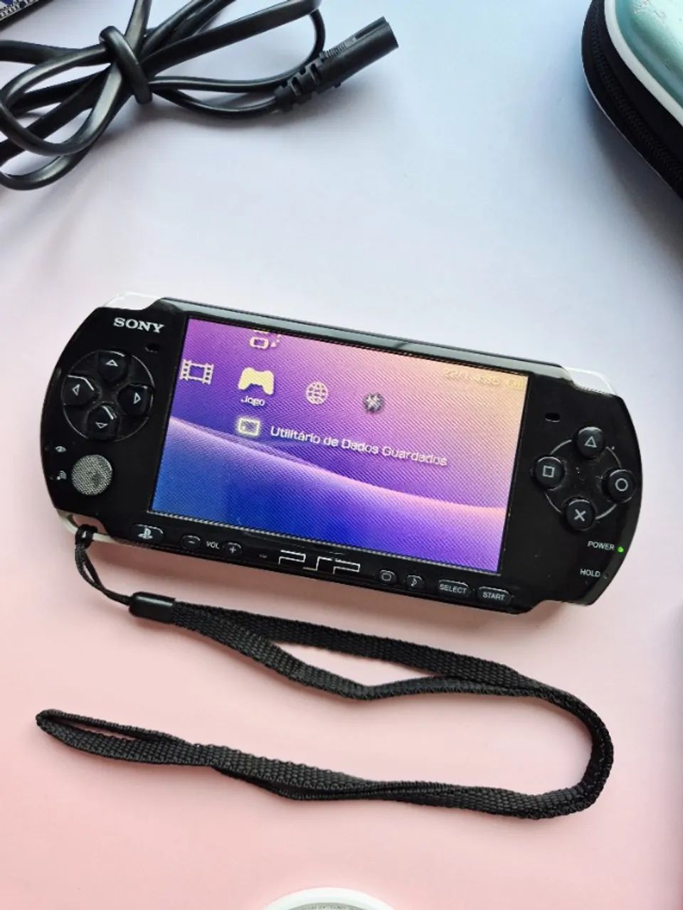 PSP 3000 (Playstation Portable) Preto 32Gb Lotado de Jogos +