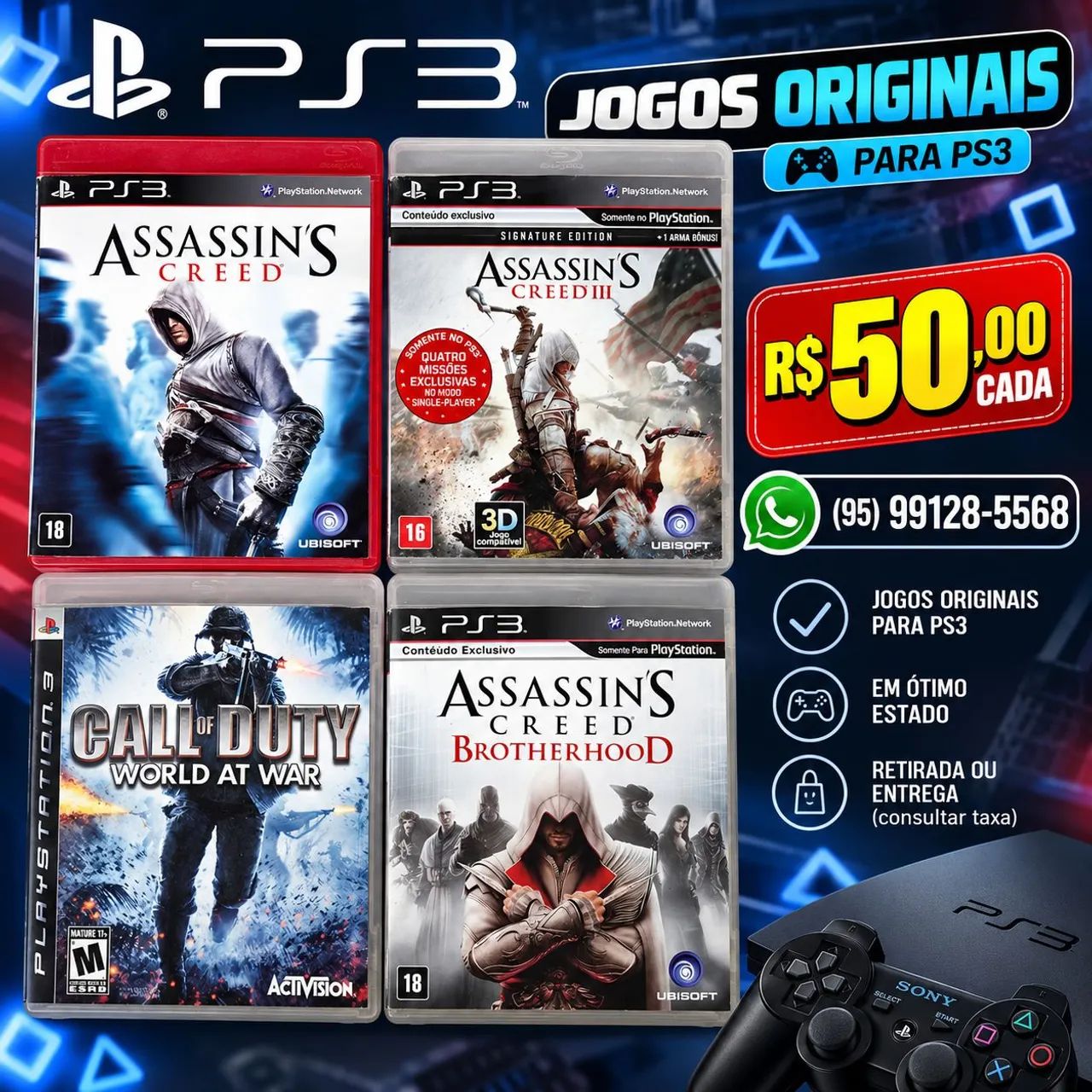 Jogos de PS3 PlayStation - Jogos de Vídeo Game - Asa Branca, Boa