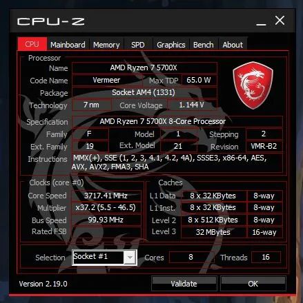 Kit Ryzen 7 5700x + MSI B550 Gaming Plus  - Foto 2