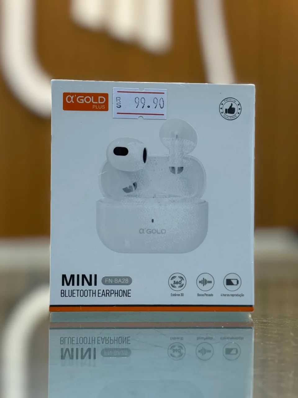 Fone de Ouvido Bluetooth Mini Branco