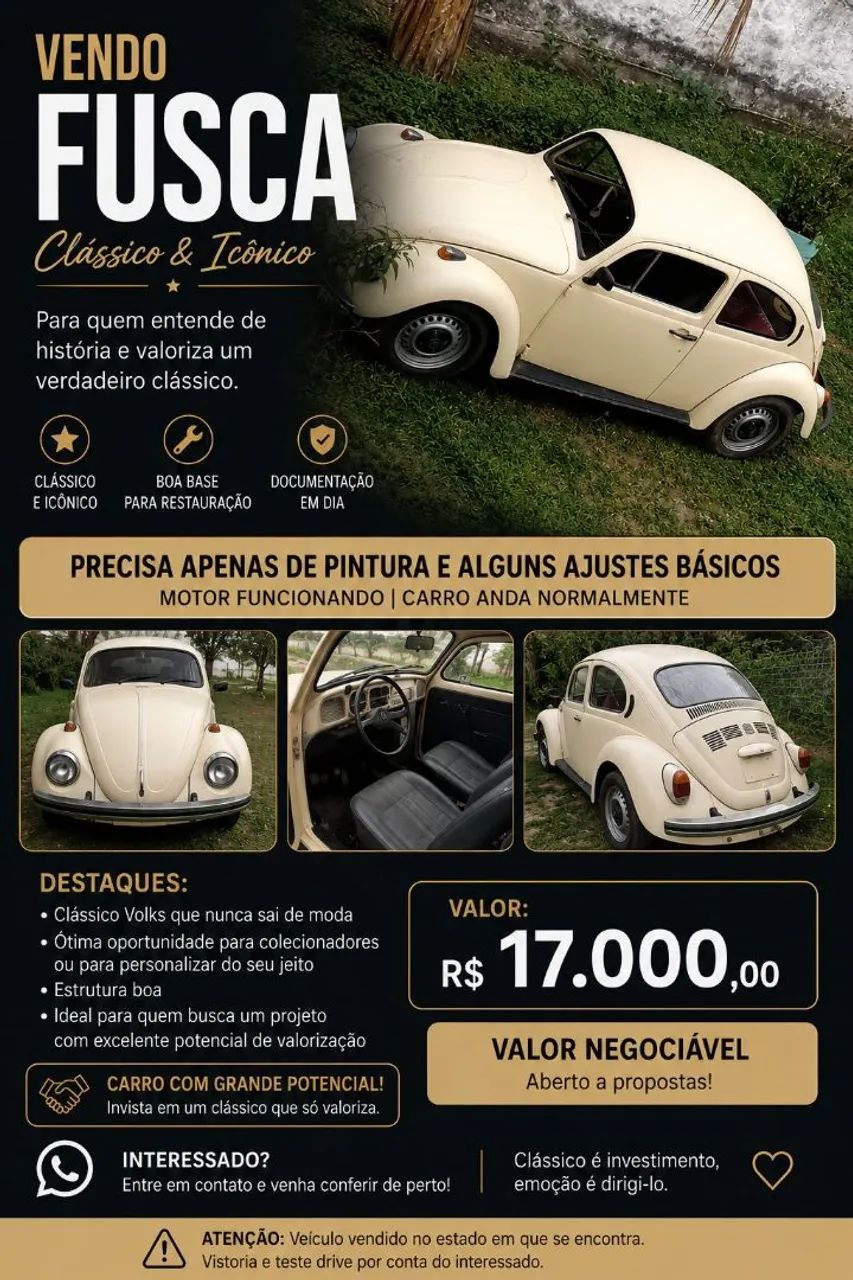 Volkswagen Fusca Fusca (gasolina) 1978