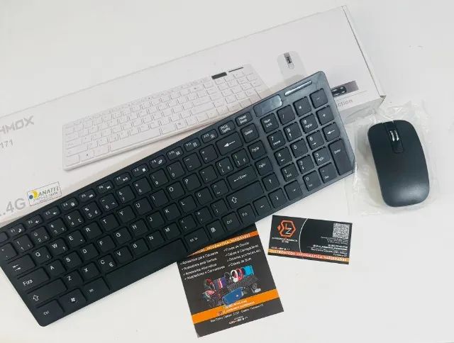 Kit Teclado Sem Fio + Mouse Sem Fio Óptico - Foto 3