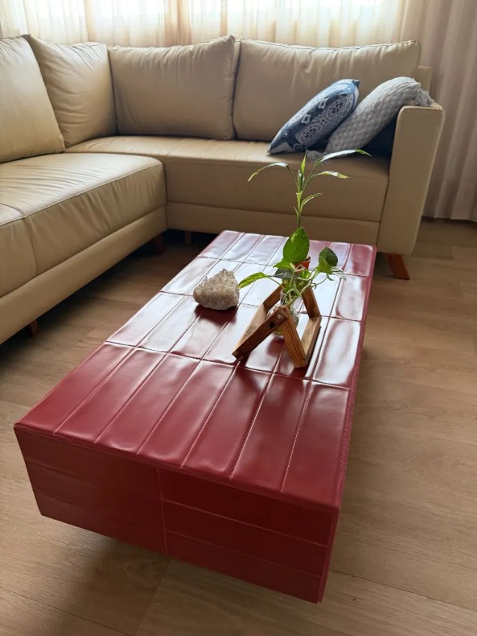 Mesa de Centro Artesanal | Pinus Maciço e Cerâmica Portobello - Foto 5
