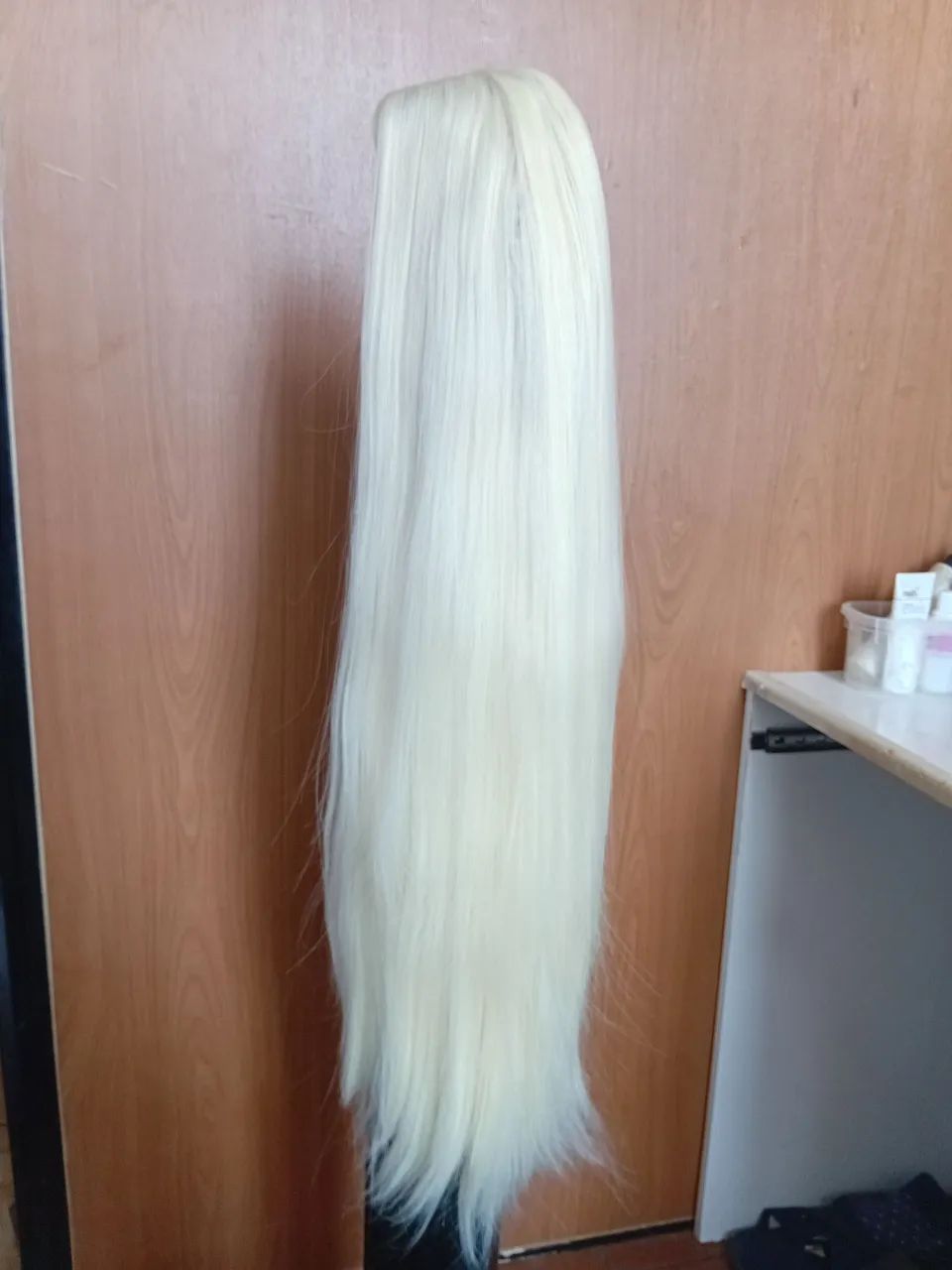 Peruca Wig Loira Platinada Nunca Usada - Foto 3