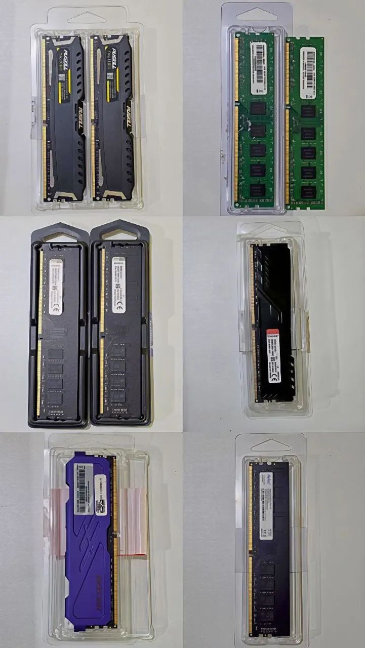 Memória RAM DDR3, 4 e 5 Desktop e Notebook