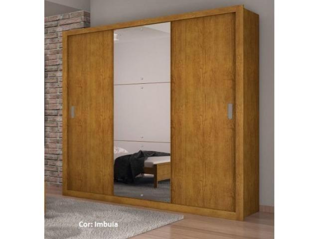 Guarda Roupa Casal 3 Portas de Correr com Espelho Anna- Faça seu Pedido * whatsa
