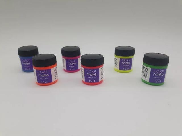 Tinta Líquida Corporal Fluorescente Neon - Brilha com luz negra - leia a descrição - Foto 5