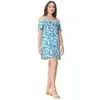 vestido feminino open shoulder floral manga curta estampado off white - Foto 5
