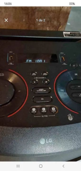 Som LG com Bluetooth e Entrada USB