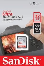 Cartão de Memória Sd Sandisk 32gb Ultra 120Mbs Classe c10