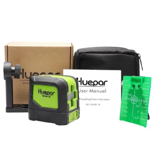Nível Laser Huepar com tripé 02 linhas verde