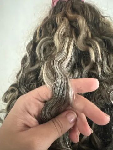 Cabelo humano, grisalho brasileiro /65cm - Foto 2