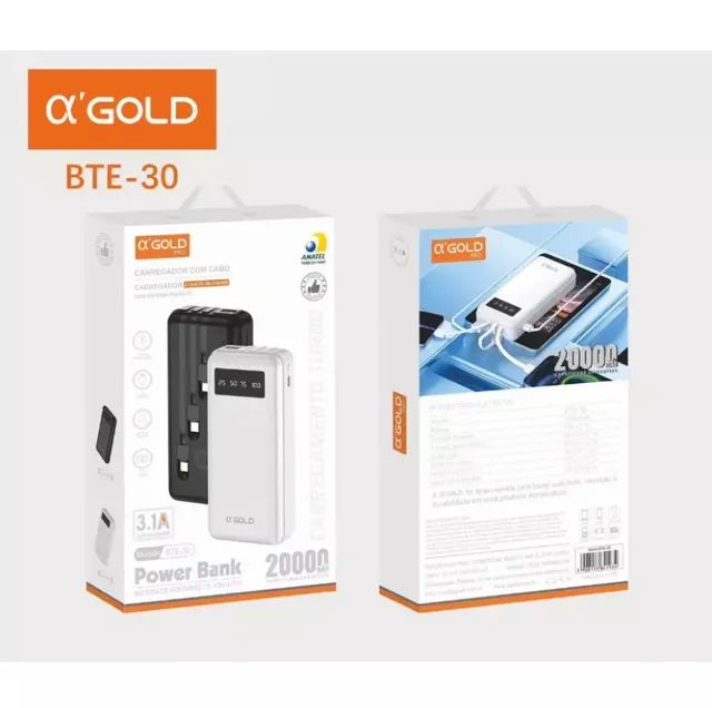 Carregador Power Bank  Portátil 20000mah Universal Saida 4 Cabos Anatel (Novo)  - Foto 2