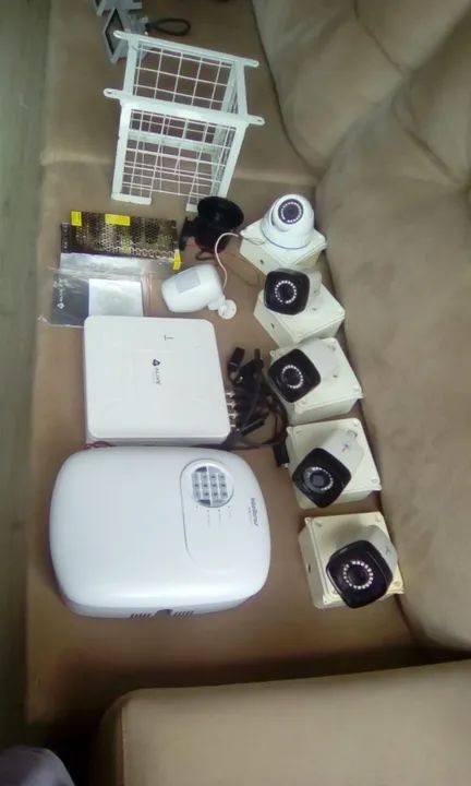 Câmeras e alarme-Combo sistema de CFTV 