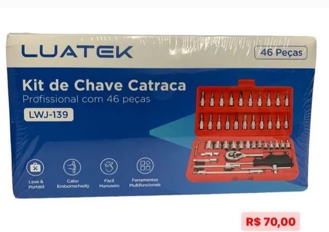 Kit 40 peças Maleta Chave Catraca - Foto 2