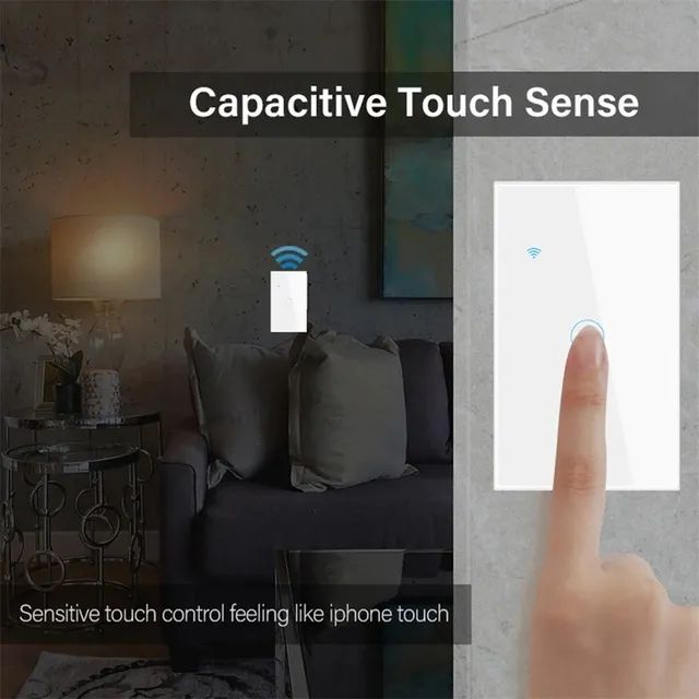 Interruptor Wifi Com 2 Botões Tuya, compatível com Alexa  - Foto 2