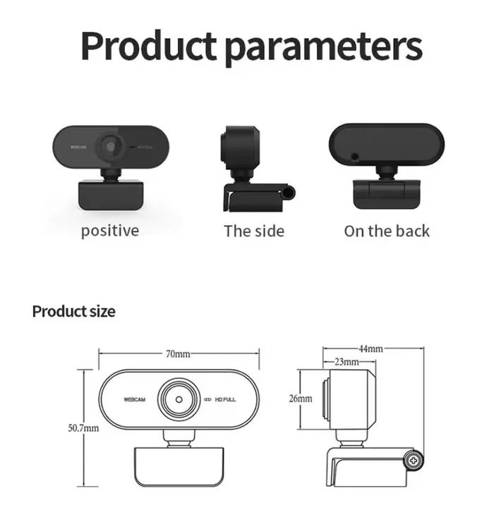 Webcam Com microfone, 1080p HD, USB - Lacrada - Foto 4