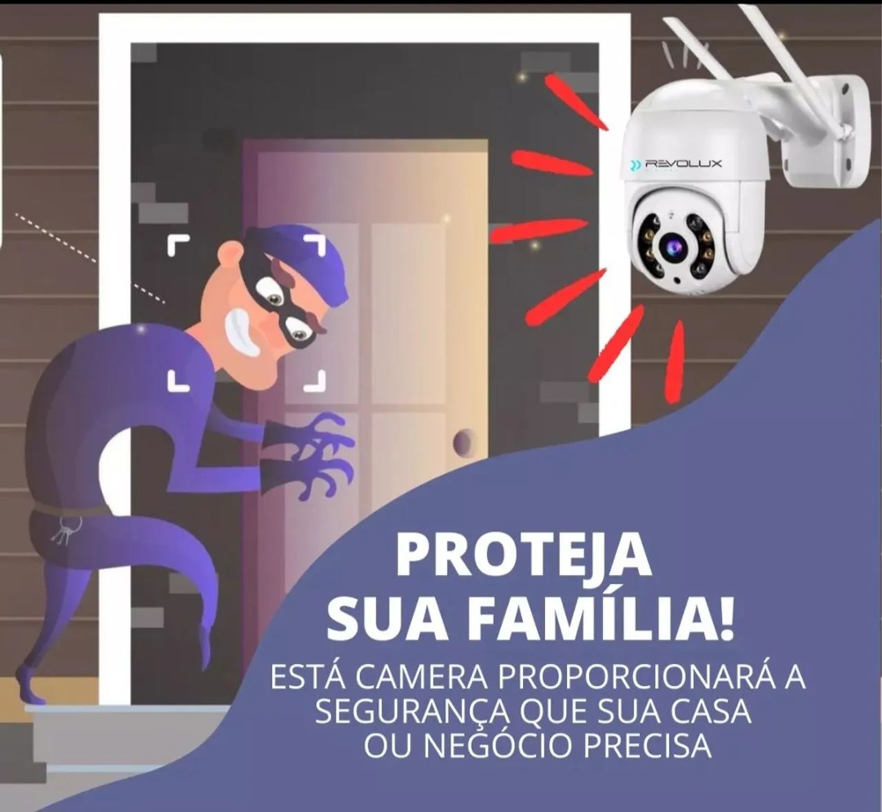 Câmera wifi externa a prova dagua com áudio - Foto 3