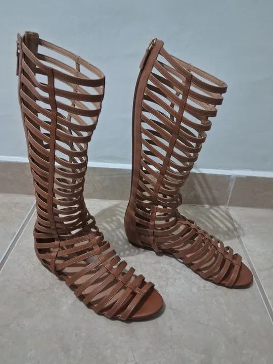 Sandália Gladiadora Arezzo - Rustic Trufa - Nº 35