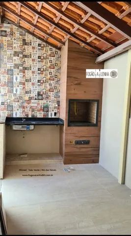 Churrasqueira Predial - Churrasqueira Quadrada Revestida de Porcelanato