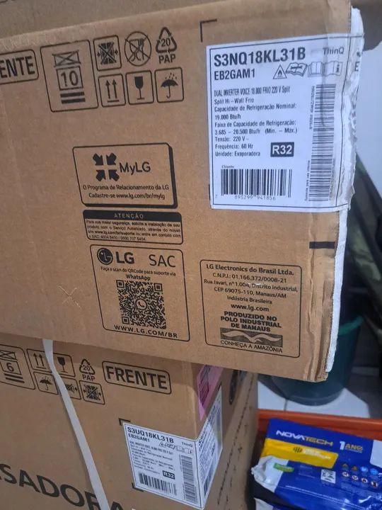 Ar Condicionado LG Voice 18.000 BTUs Frio Novo - Foto 2