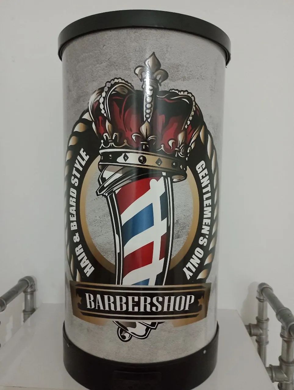Lixeira para Barbearia - Estilo Rei