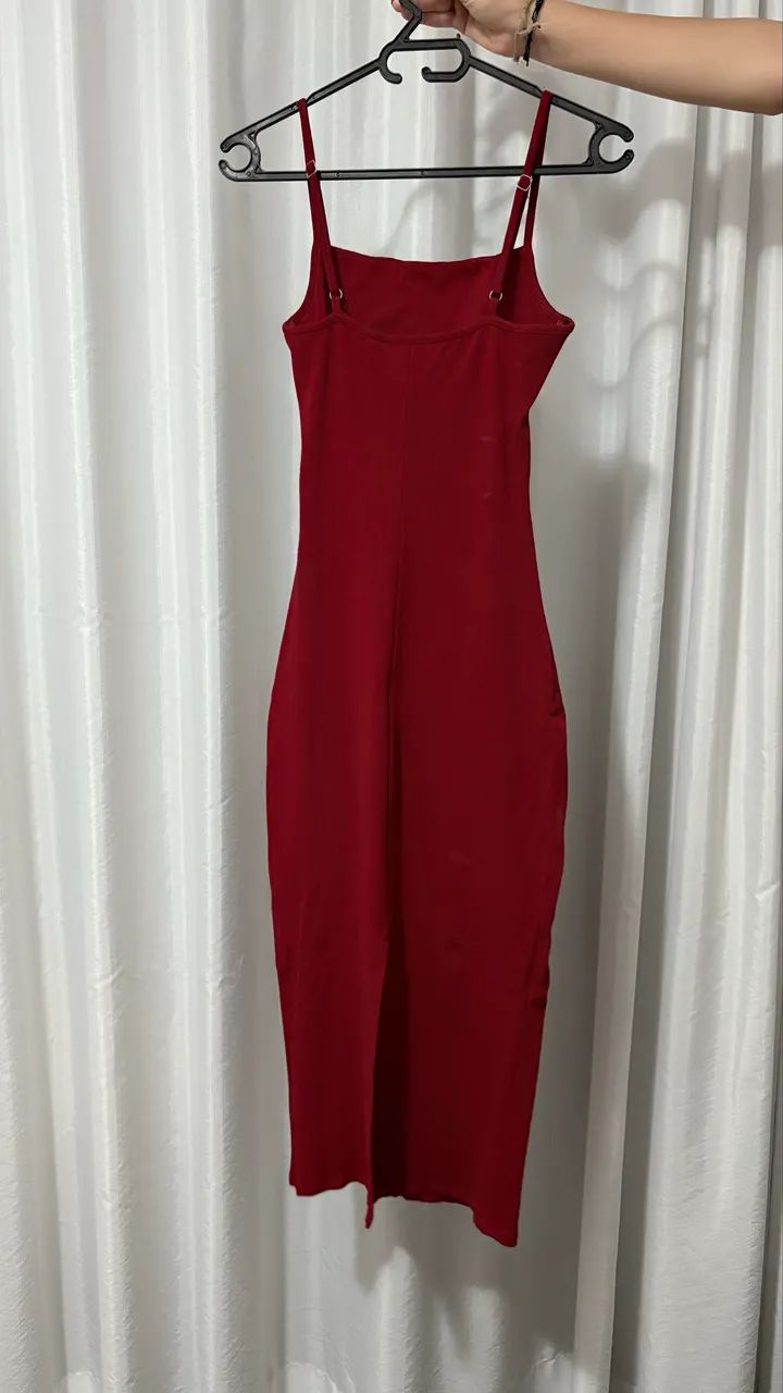 vestido tubinho midi com abertura  - Foto 4