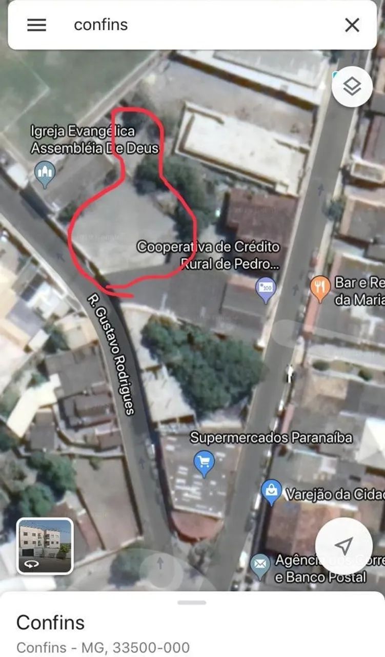 Terreno com 1.159,89m² em Área Central de Confins/MG.