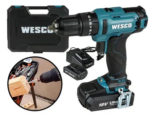 Parafusadeira Furadeira Impacto WESCO WS2390K2 com 2 Baterias 18v e Maleta - Foto 5