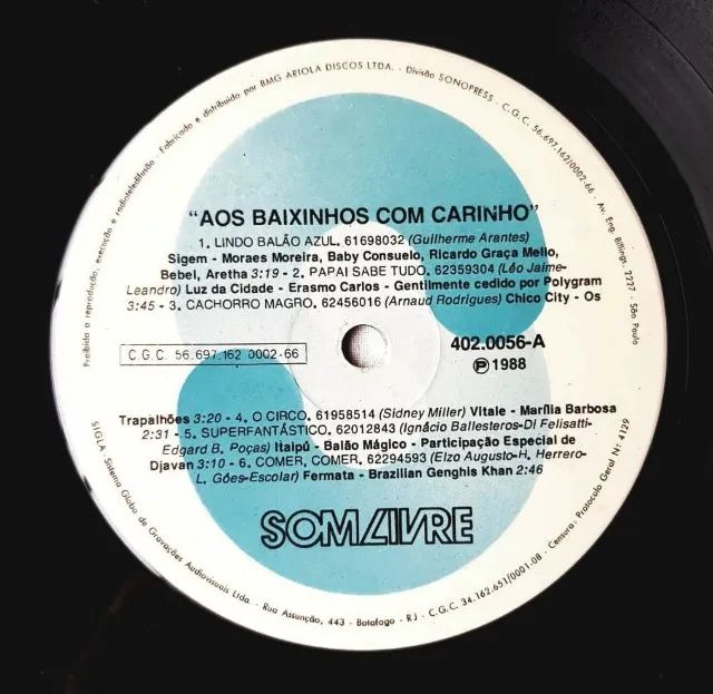 Disco Vinil - LP - Aos Baixinhos Com Carinho - 1988 - Foto 5