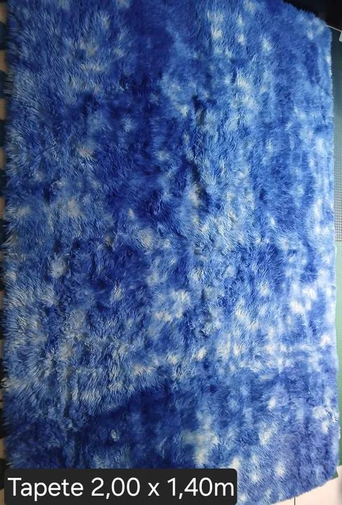 Tapete Pelúcia Azul Tie Dye 2,00x1,40m