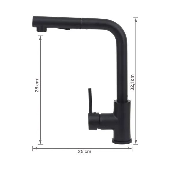 Monocomando de Mesa para Cozinha com Bica Extraível "L" com 2 funções Gourmet Celite  - Foto 5