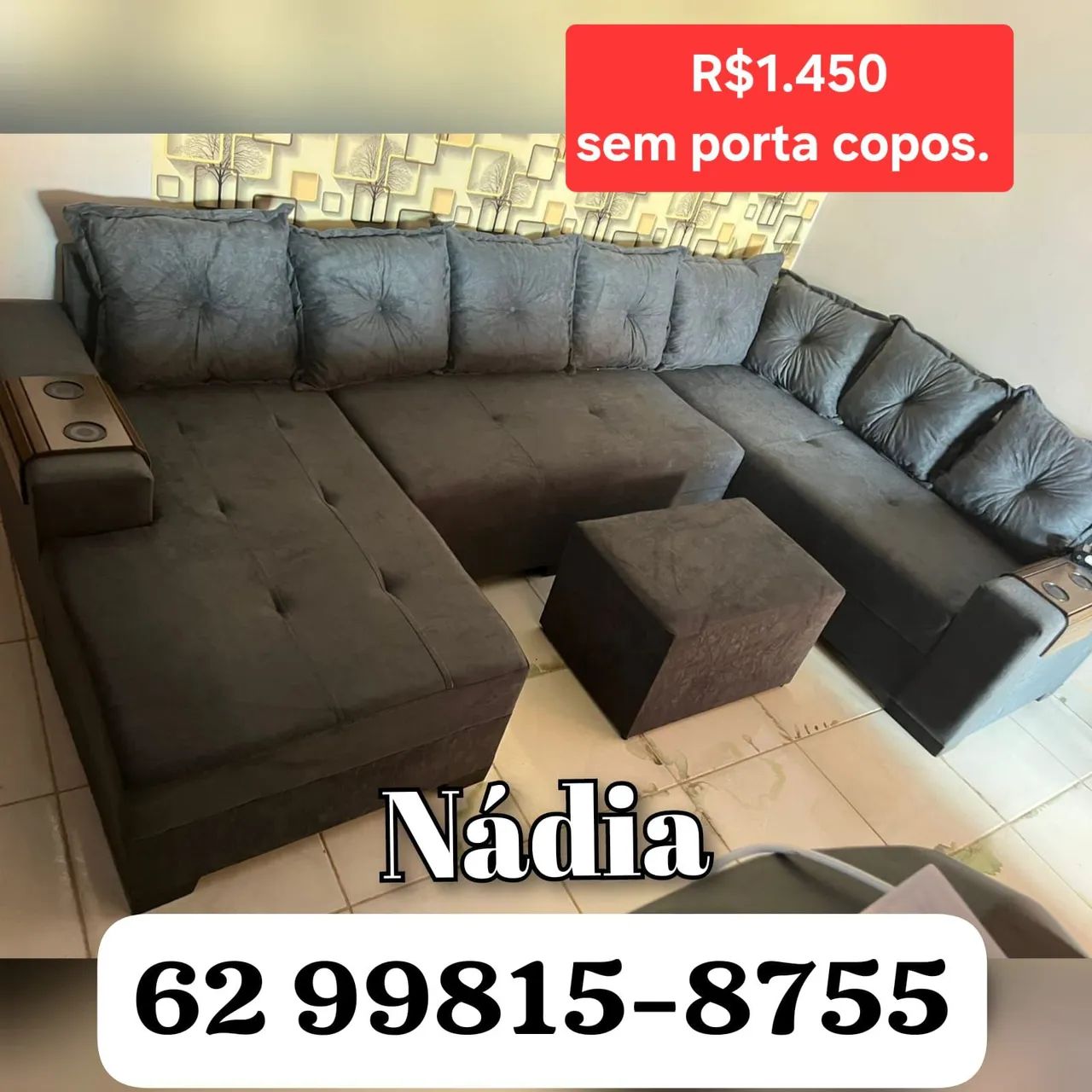 Sofá De Canto com chaise,,,, 2222