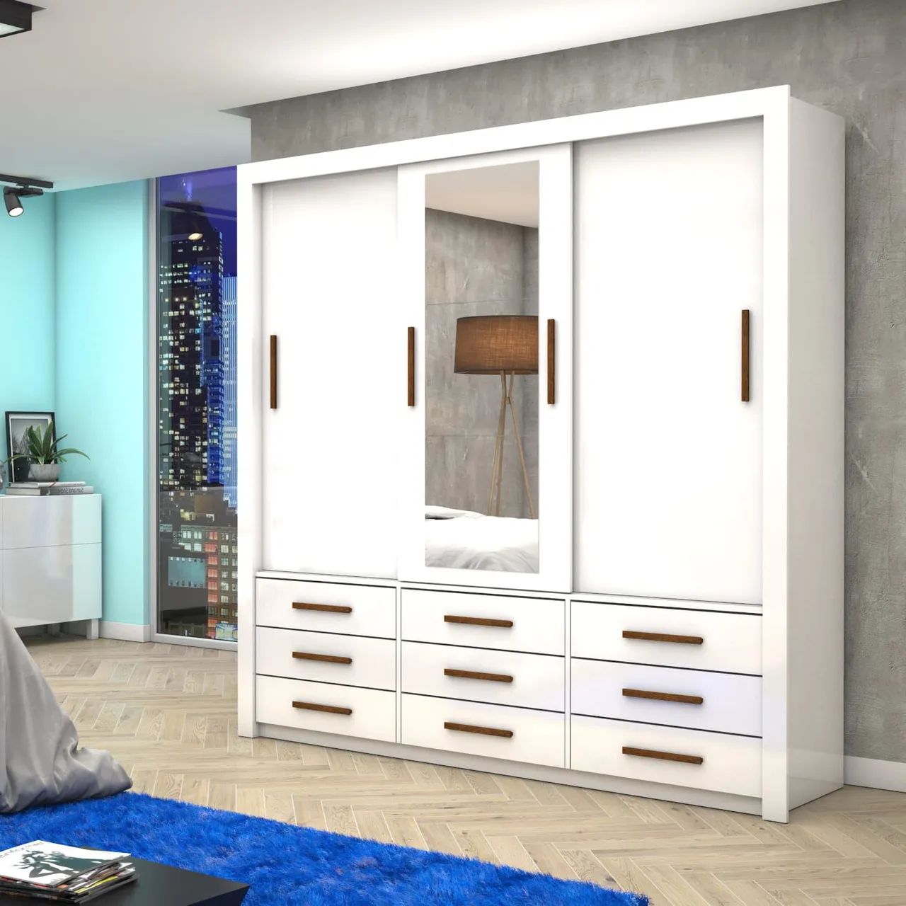 Guarda-Roupa de casal com 9 gavetas  - Foto 4