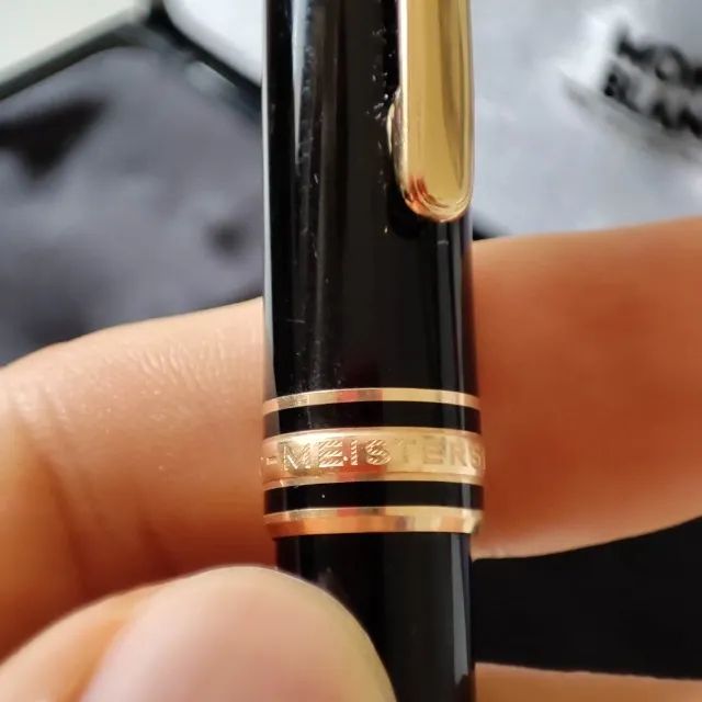 Caneta esferográfica preta Montblanc Meisterstuck - Foto 4