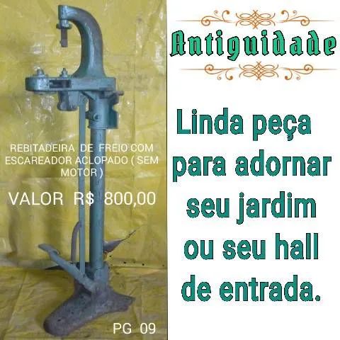 RARIDADE, REBITADEIRA DE COLUNA COM  PEDAL ANTIGA COM MAIS DE 100 ANOS  - Foto 2