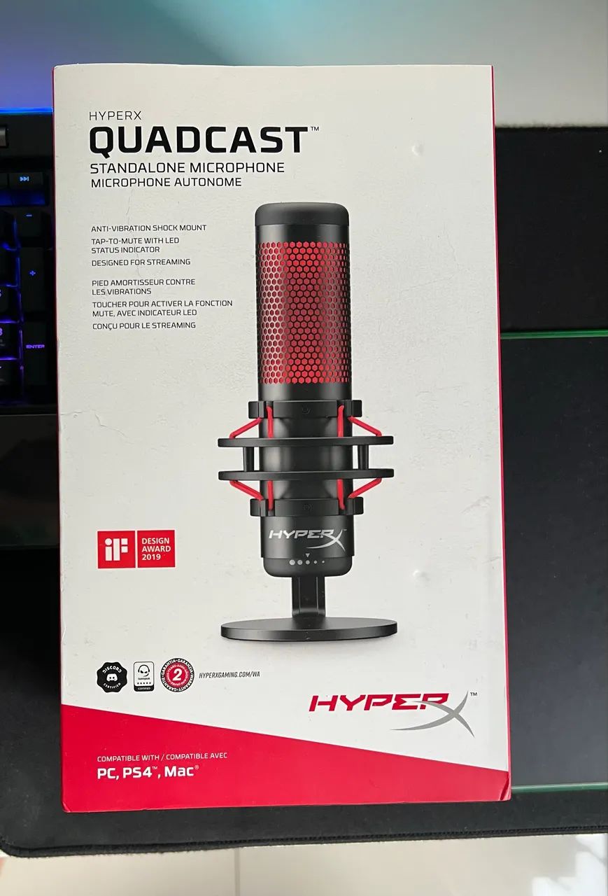 Vendo Microfone HyperX QuadCast USB NOVO64308481867778120