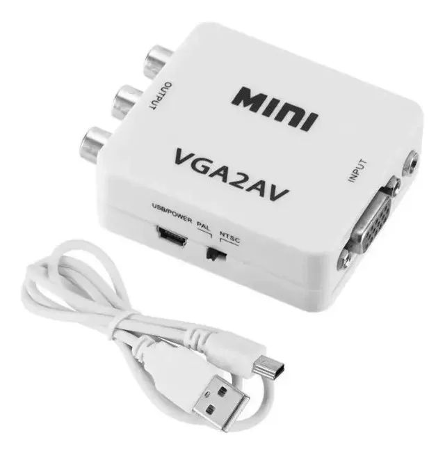 Mini Conversor Vga Para Av Rca Áudio E Vídeo - Vga2av - Foto 5