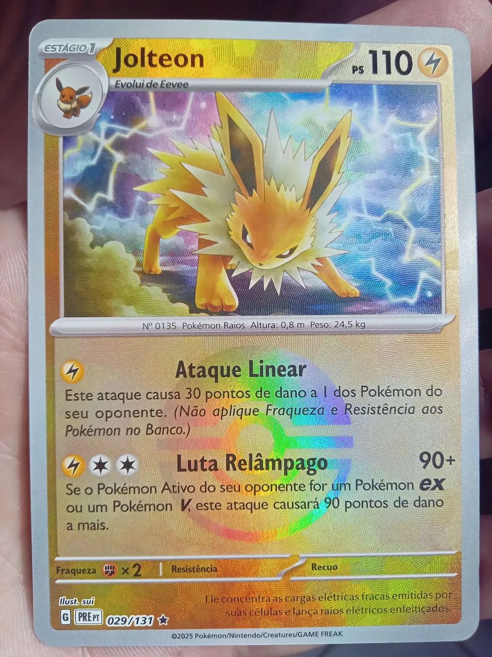 Carta Pokémon tcg Jolteon foil pokeball - 029/131 - Foto 2