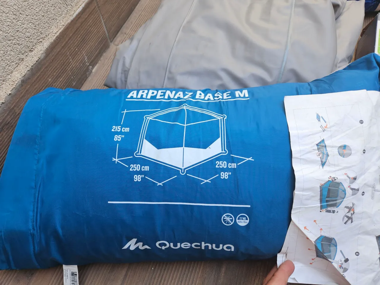 Tenda Arpenaz Base M - Quechua tipo gazebo porém fechada