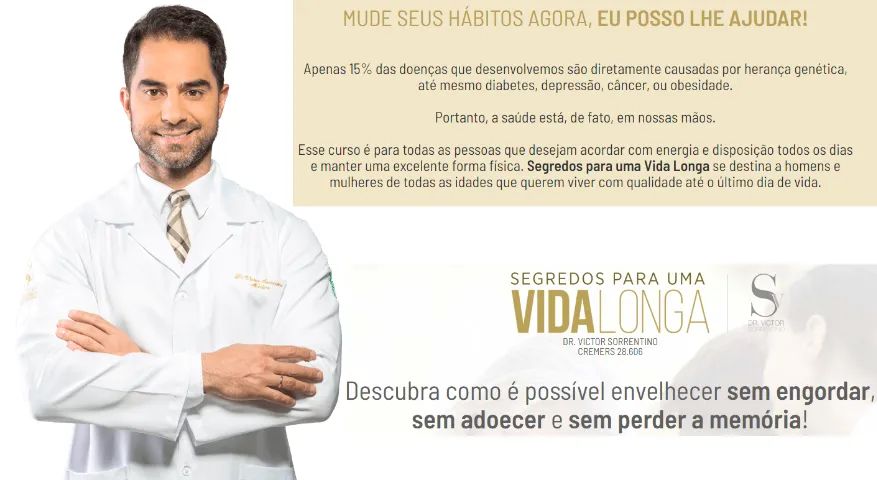 Dr Victor Sorrentino Curso Segredos para uma Vida Longa - Foto 5