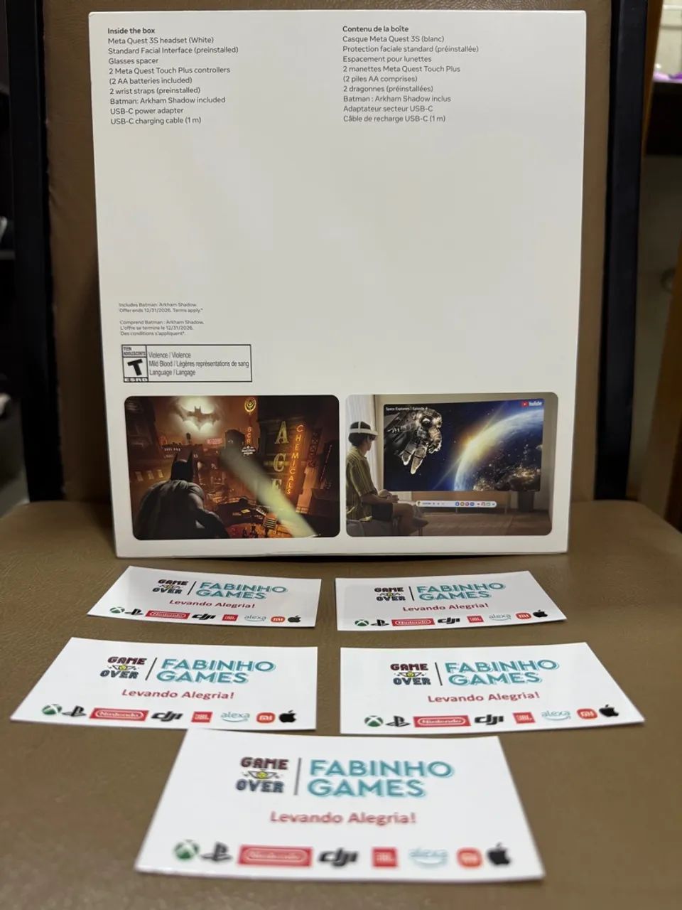 Óculos de Realidade Virtual Meta Quest 3S 128GB  Batman: Arkham Shadow  - Foto 2