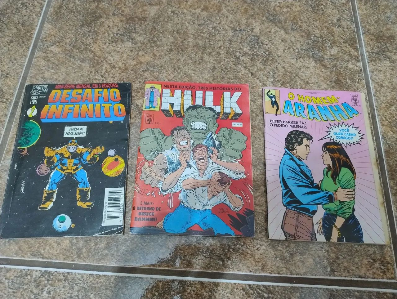 Lot of 3 Marvel Comics – Infinity Challenge, Hulk, and Spider-Man