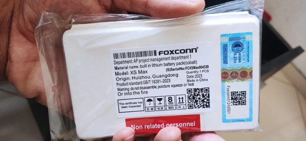 Bateria iPhone XSMax Foxconn Lacrada
