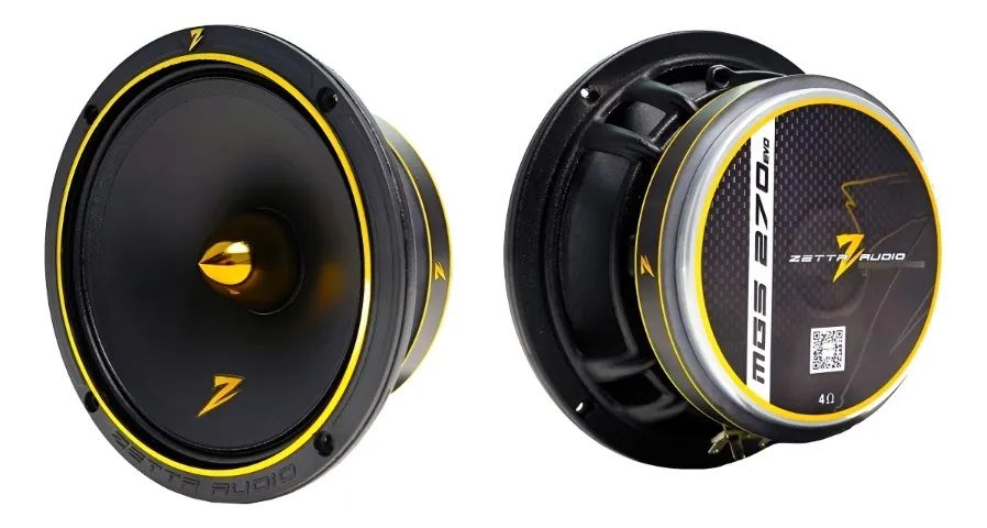 Par De Alto Falante 6 270wrms 4ohms Zetta Audio 540w Par Preto