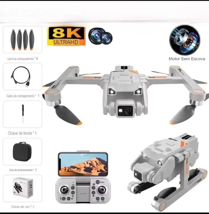 Drone RG 700 pro, câmaras dupla e 2 bateria + Óculos virtual 3d 