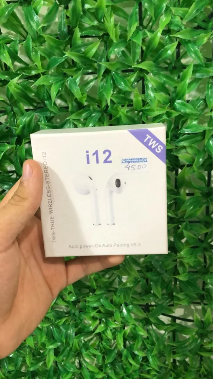 Fone de ouvido i12 TWS - True Wireless