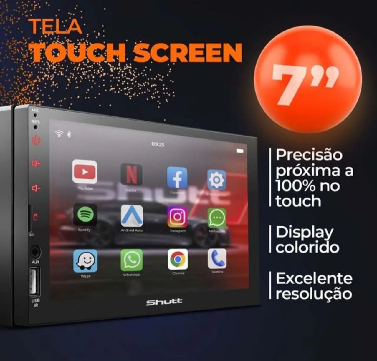 Central Multimídia Universal 2 Din 7" Espelha Android e ios<br><br>Shutt New Miami - Foto 4