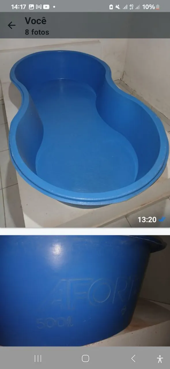 Piscina de plástico 500L