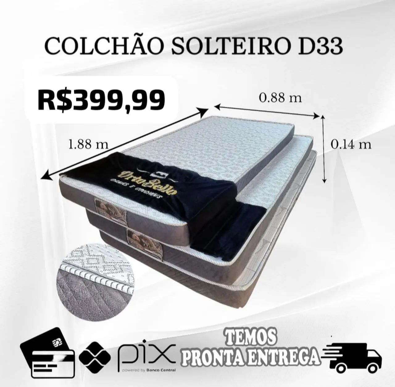 COLCHÕES SOLTEIRO PAGA NA ENTREGA  - Foto 2